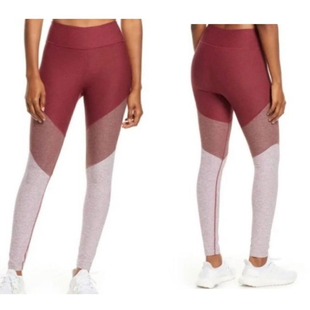 Outdoor Voices Heathered Maroon/Rose/Mulberry 7/8 Springs Leggings-M